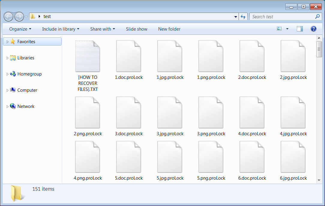 ProLock encrypted files