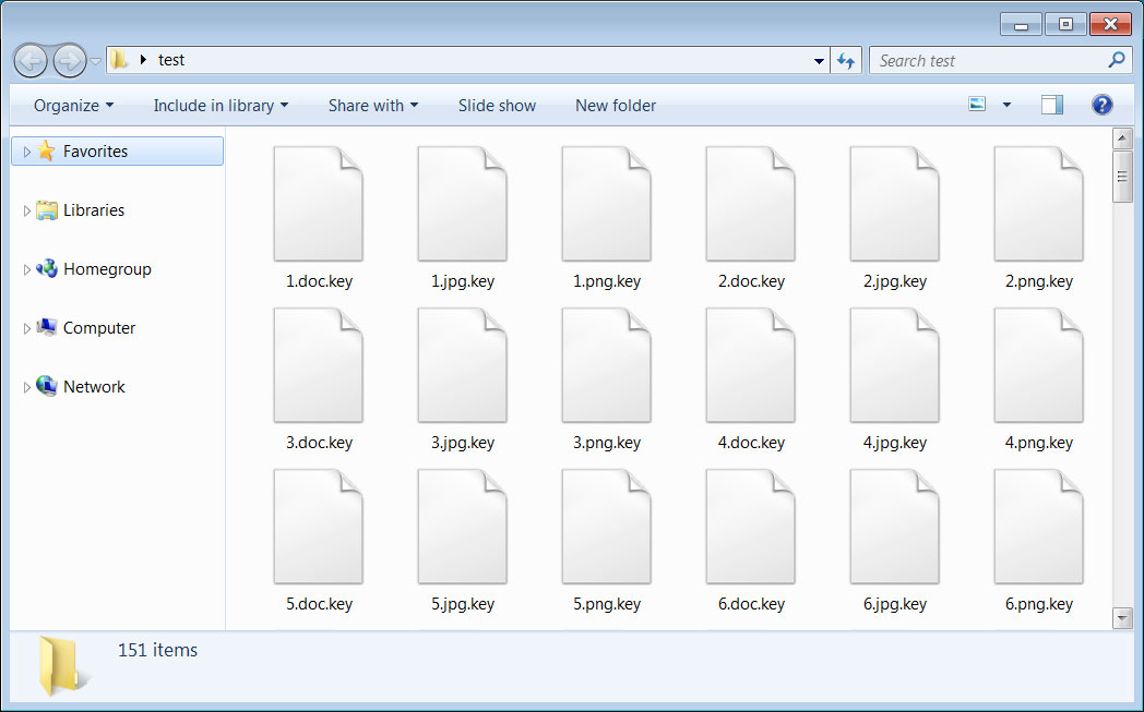 Files encrypted by PwndLocker