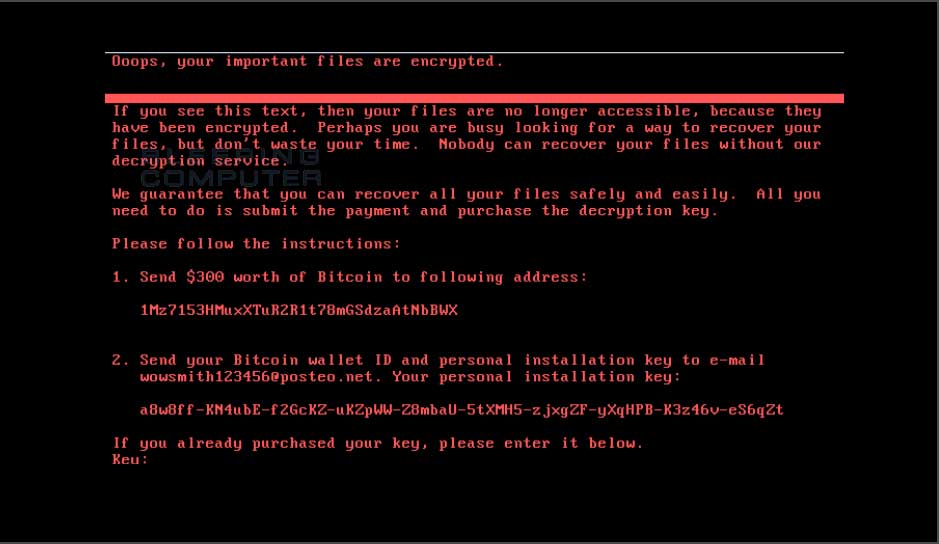 NotPetya Ransom Screen