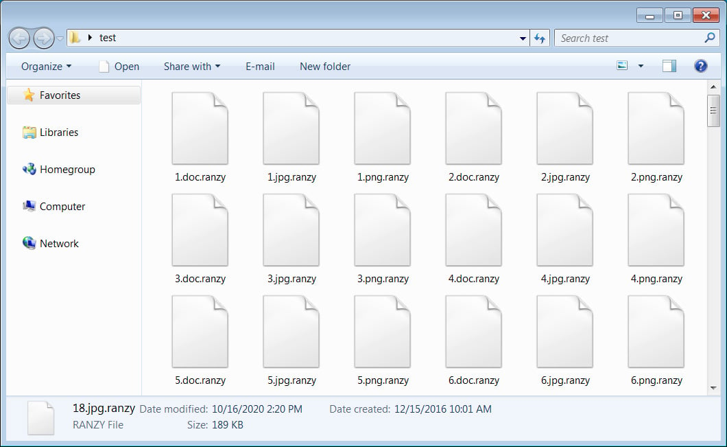 Ranzy Locker encrypted files