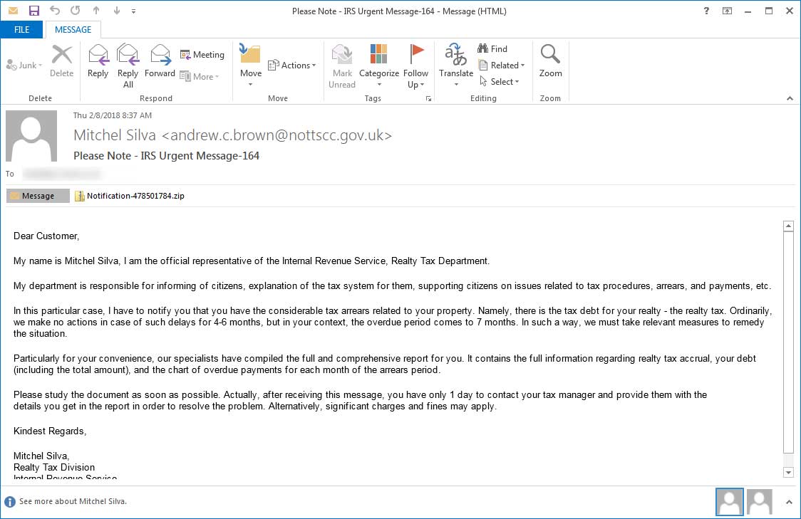 Rapid Ransomware Malspam