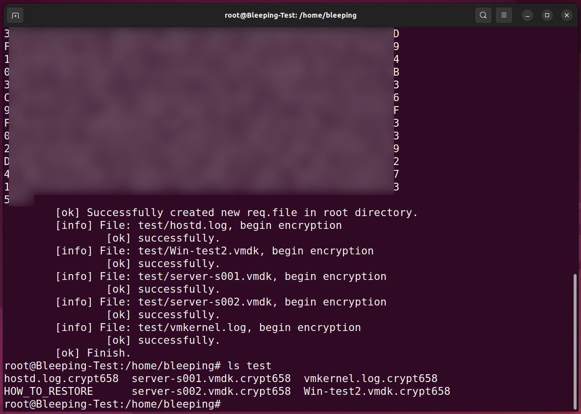 Encrypting files in Linux with RedAlert