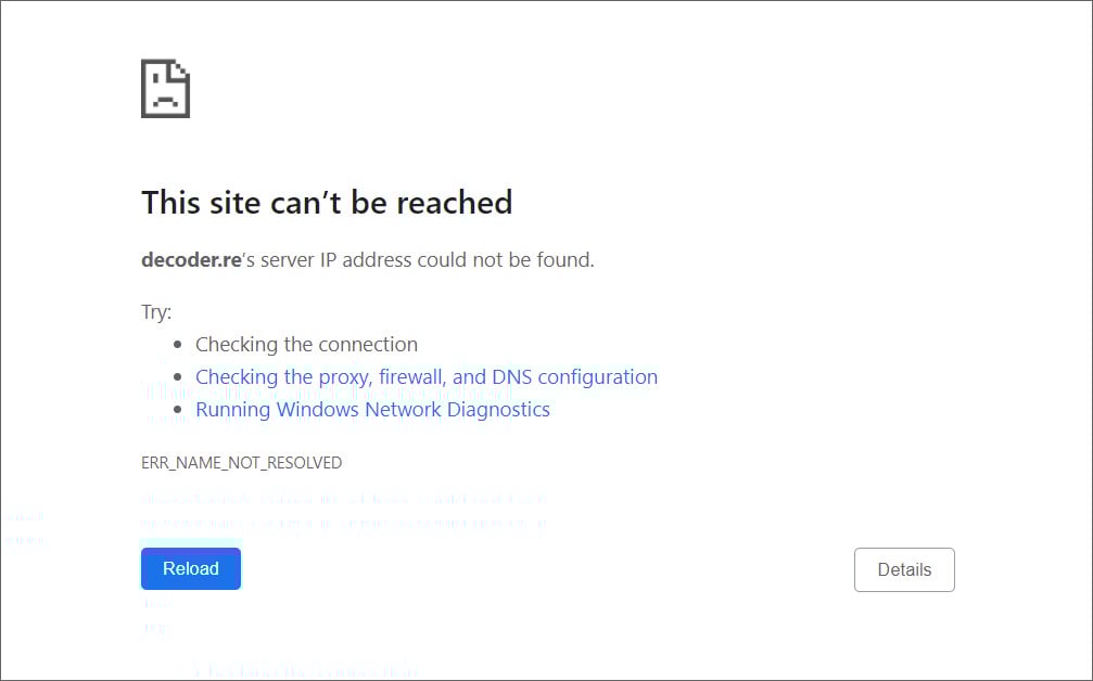 REvil domain no longer resolves to DNS queries