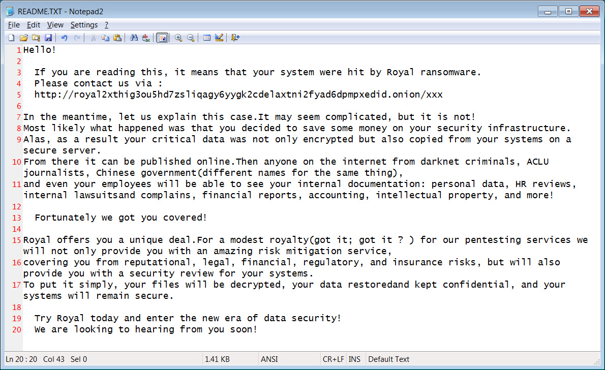 Royal Ransomware