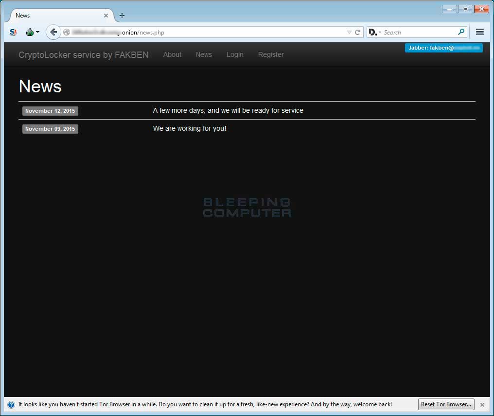 Cryptolocker Service News Feed