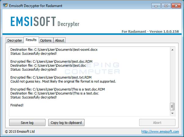 Decryption Results