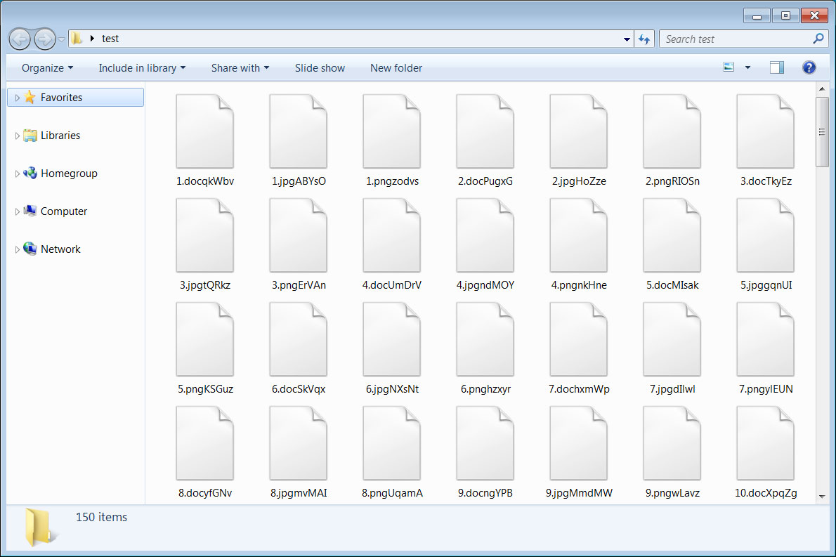 Folder of Encrypted Files