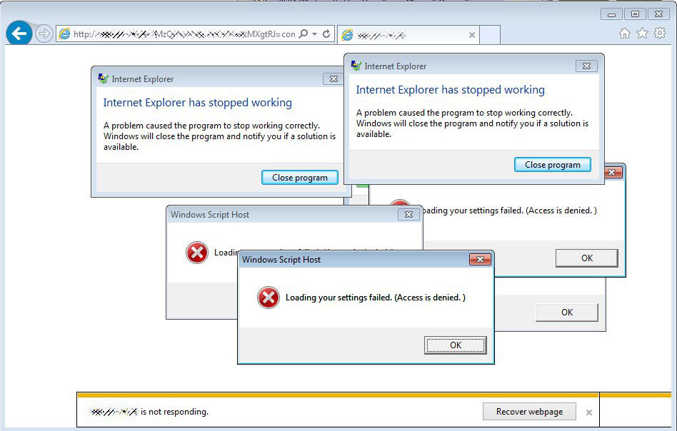 RIG Exploit kit in Internet Explorer