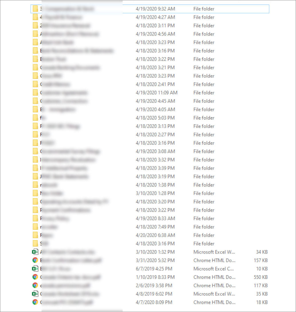 Alleged SeaChange directory listing posted by REvil