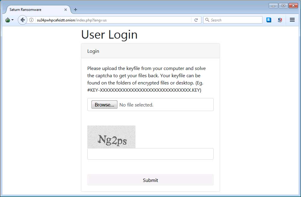 Upload Key Page