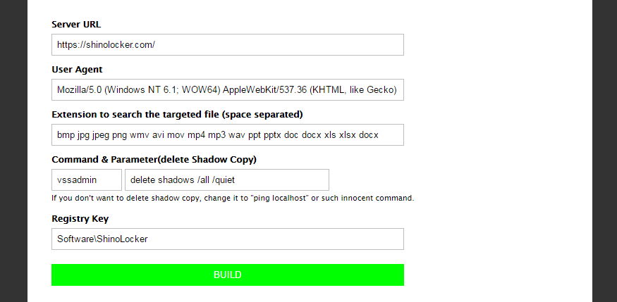 Ransomware Executable Builder
