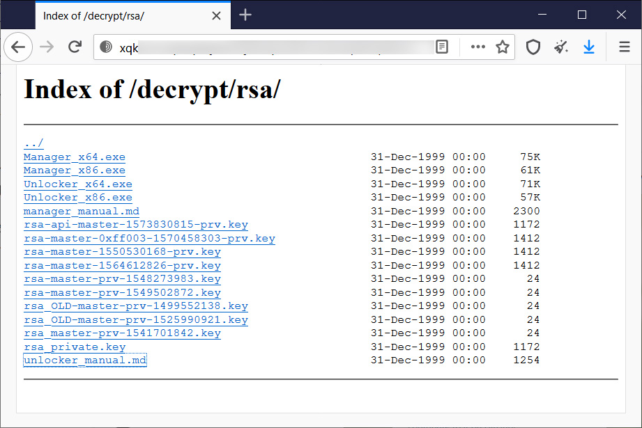 Master decryption keys released on El_Cometa leak site