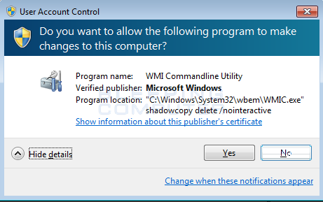 WMIC Shadow Copy Deletion