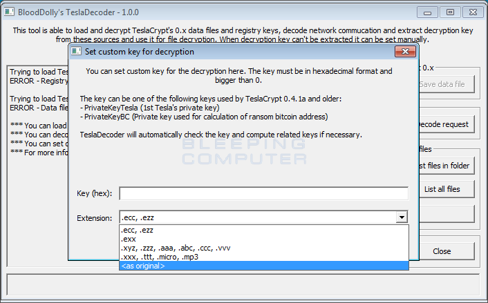 Invalid Key Provided For Encryption/Decryption