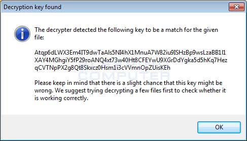 Decryption Key Found