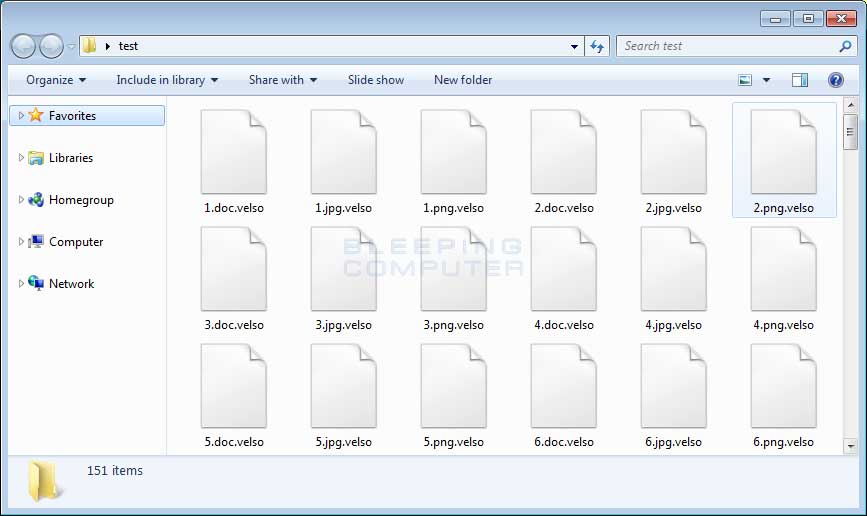Folder of Encrypted Velso Files