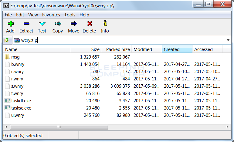Embedded Password Protected Zip File