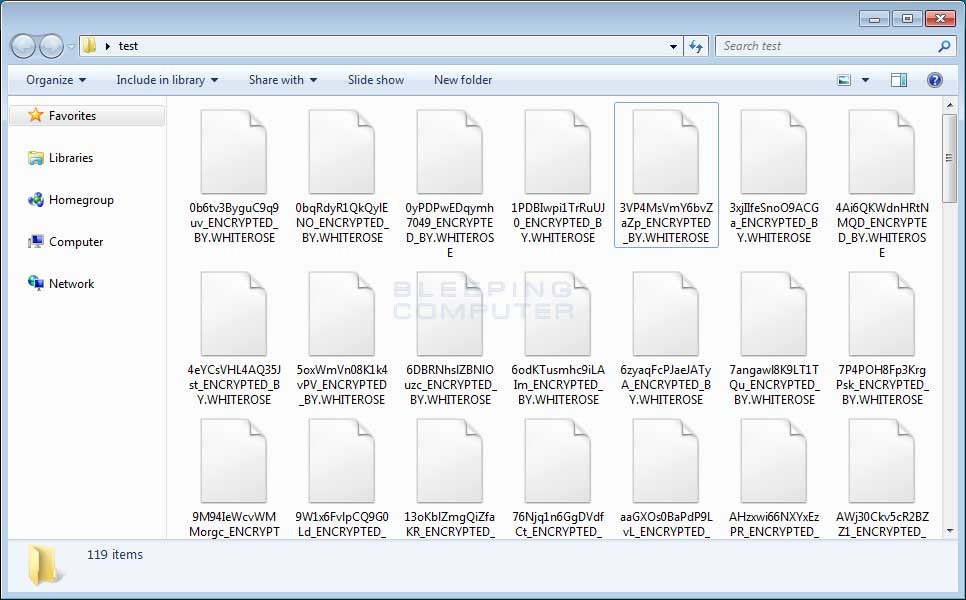 Folder encrypted by WhiteRose