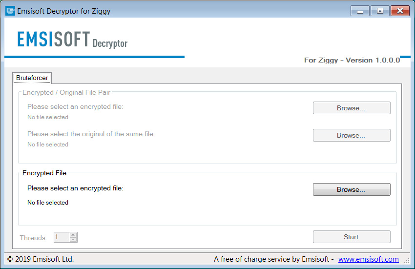 Emsisoft's Ziggy ransomware decryptor
