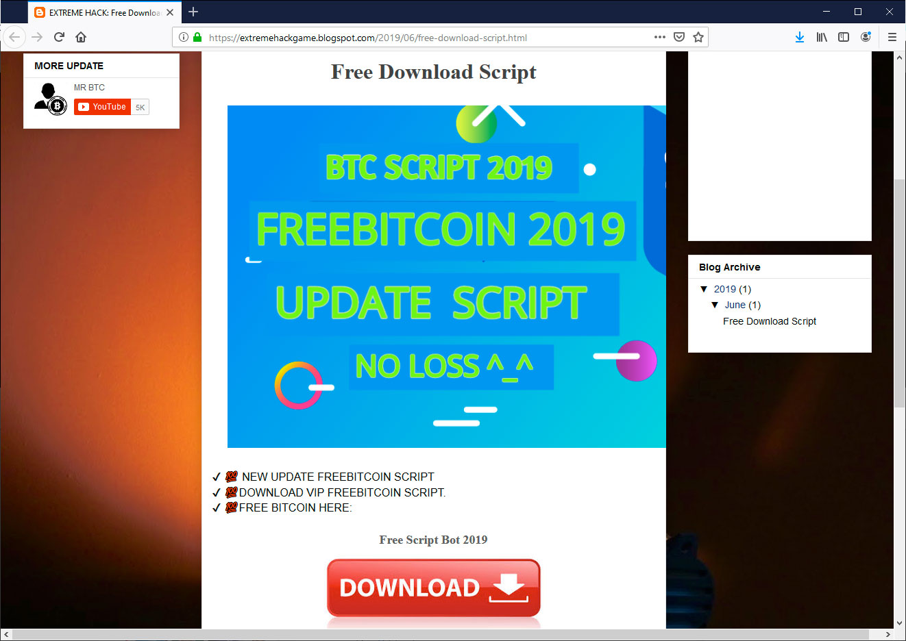 Youtube Bitcoin Scams Pushing The Njrat Backdoor Infostealer - 