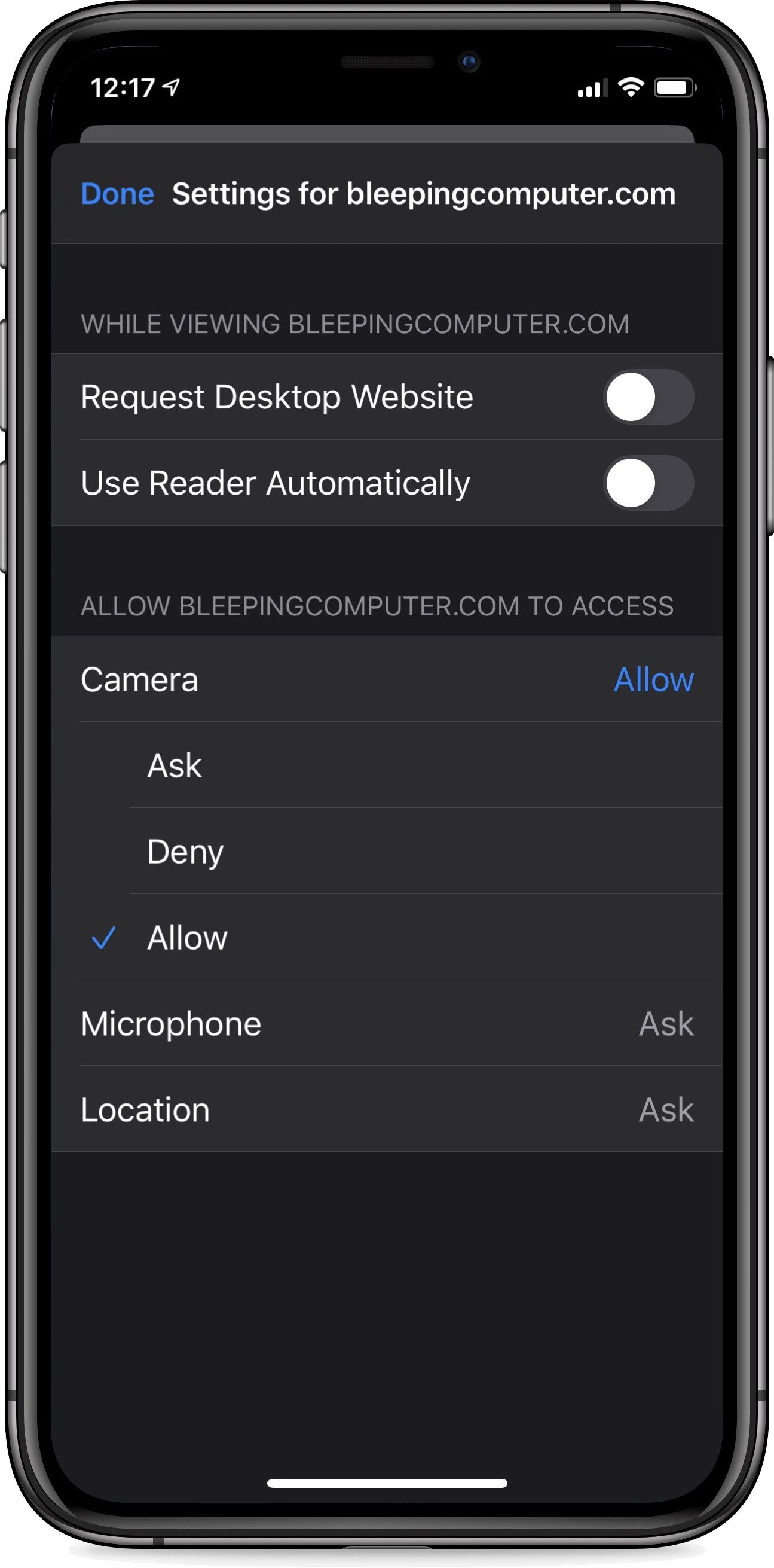 Trusted Site in Safari Mobile