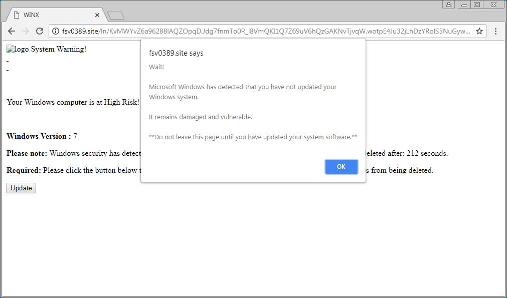 Example of a hidden ad