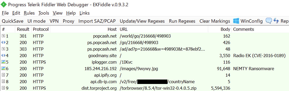 RadioEK in a malvertising campaign