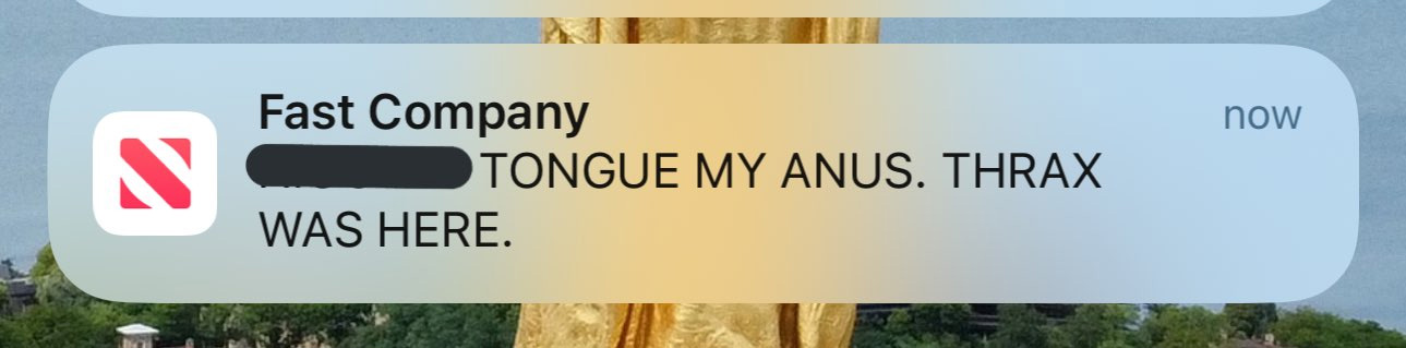 Fast Company push notification through Apple News