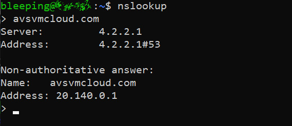 DNS lookup of C2