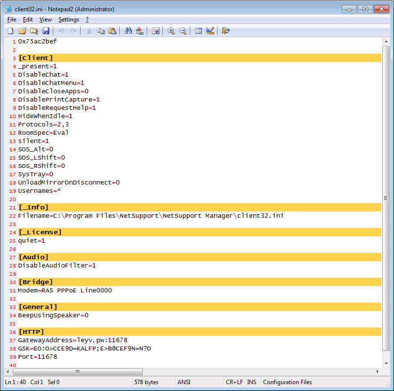 NetManager Configuration File