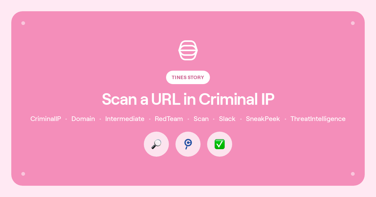 Criminal IP API to scan URL