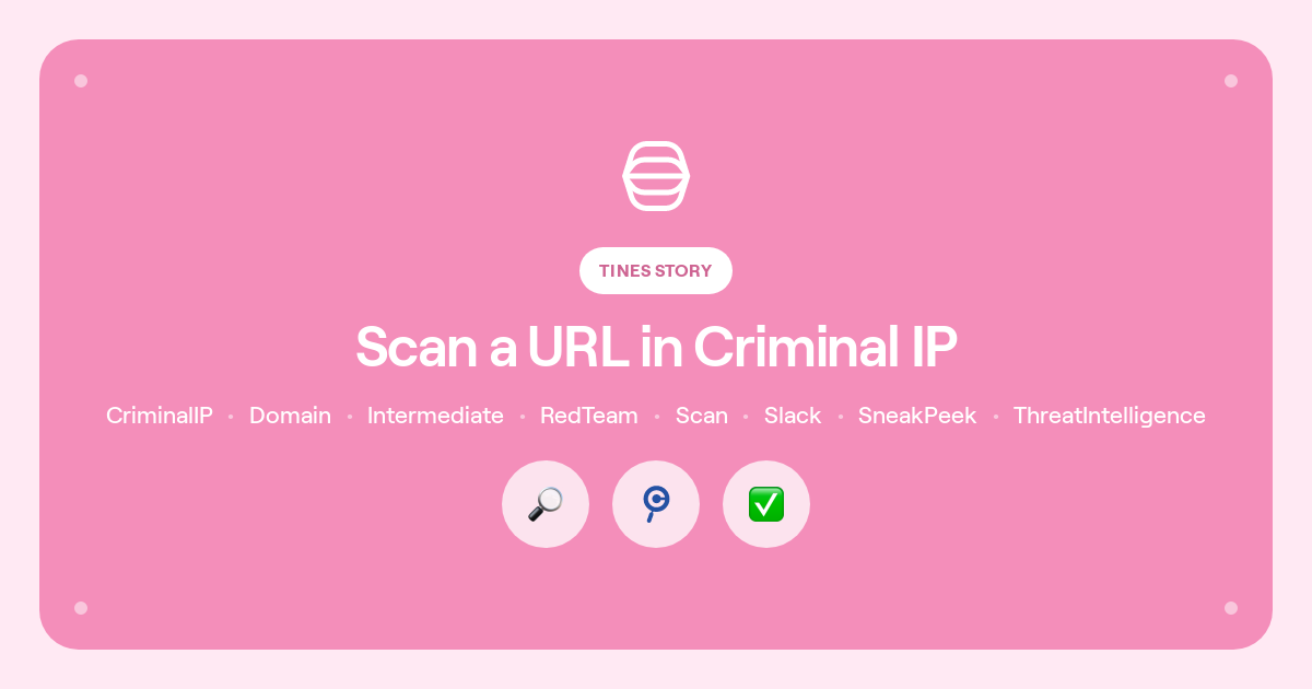 URLをスキャンするための犯罪者IP API