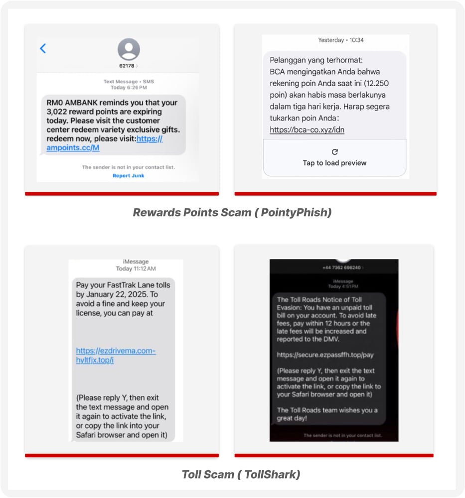 Toll Shark phishing texts
