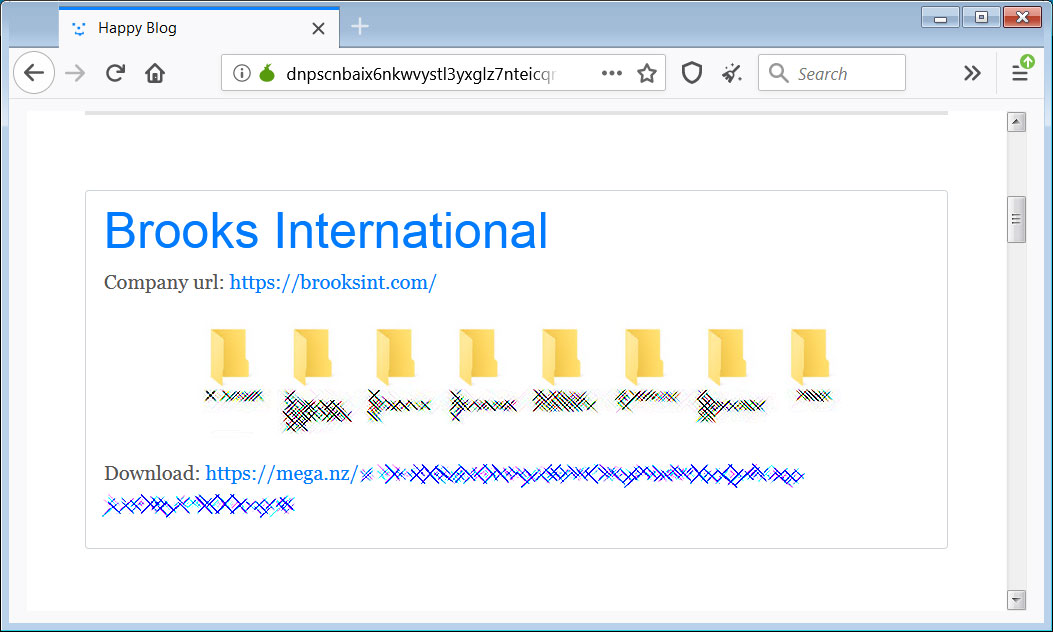  Sodinokibi Ransomware leaking data