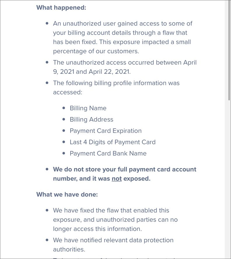 DigitalOcean data breach email