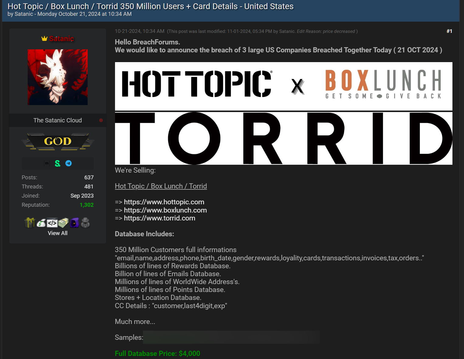 Noncompliance Hot Topic Forum Post