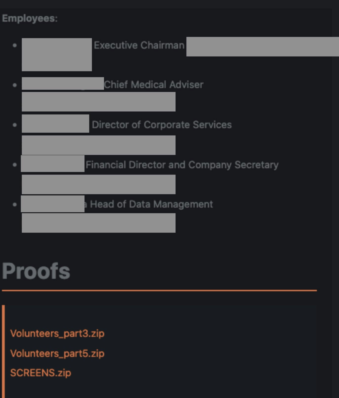 Leaked HMR Data