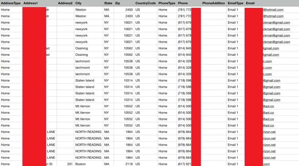 Exposed database