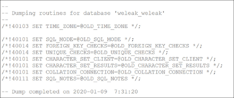 WeLeakData.com database dump