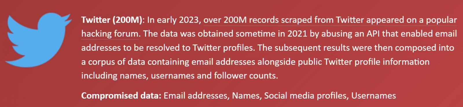 Twitter: Alleged Leak of Data on 200 Million Users Is Bogus