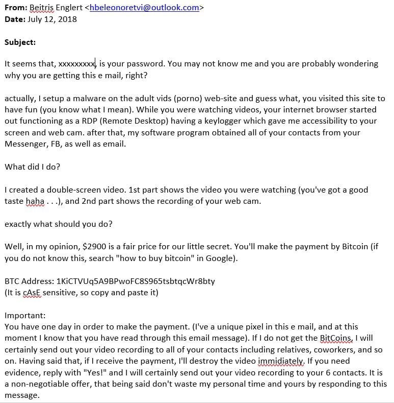 bitcoin ransomware e-mail)