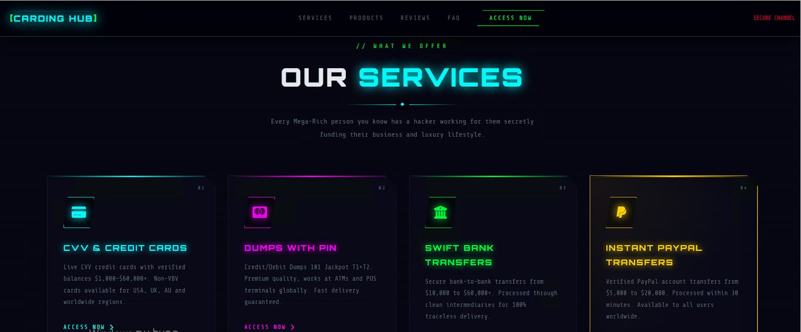 Screenshot from one of the recommended shops in the guide, named 