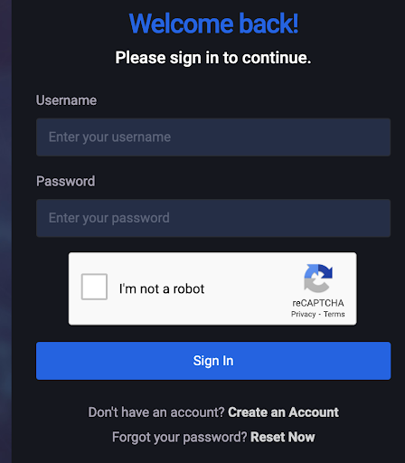 Login page for a large-scale phishing platform