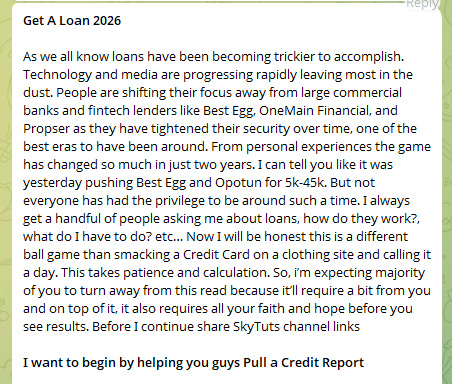 Screenshot from the method shared in the chat group, showing the threat actor’s opening