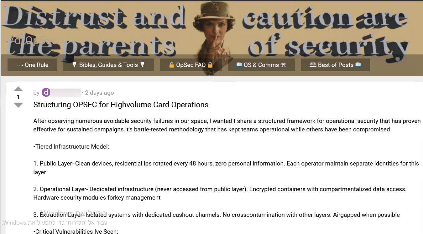 Tangkapan layar dari postingan di forum