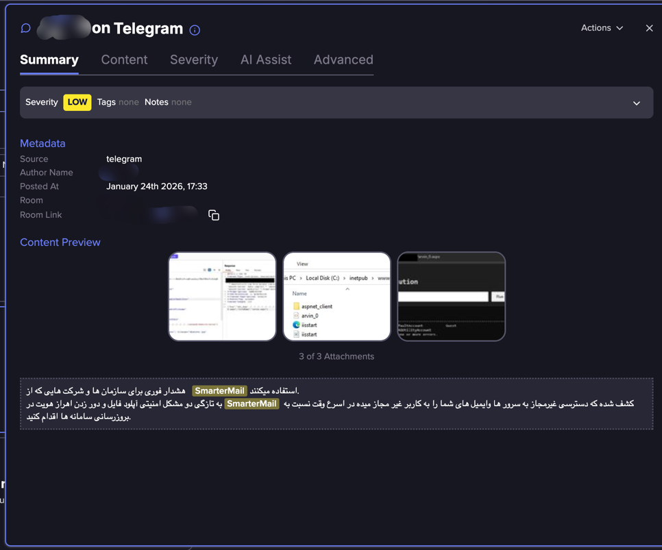 Telegram POC in Arabic